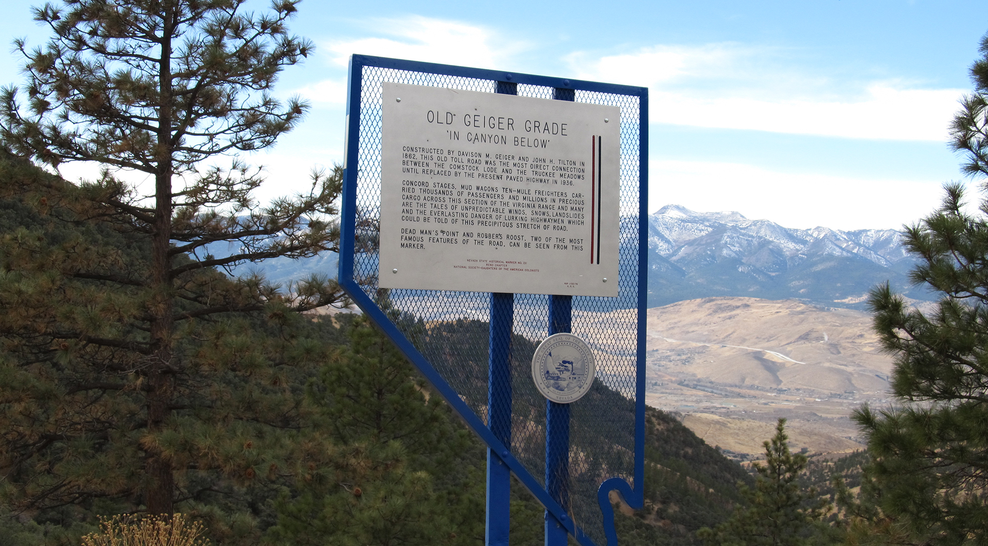 Historical marker- Old toll road